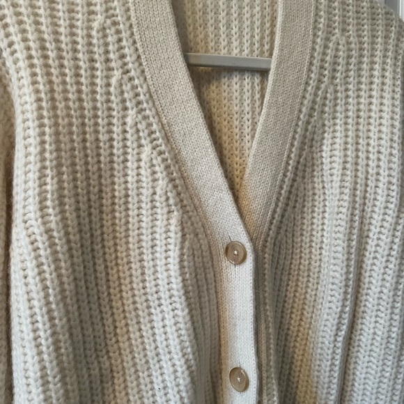 Jenni Kayne Alpaca Cocoon Cardigan Ivory - Picture 7 of 7